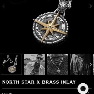 North Start X brass inlay necklace from clocks + colours used